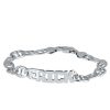 Zales Men'S Nameplate Id Bracelet In Sterling Silver (8 Characters) - 8.0" Bracelets