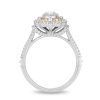 Zales Enchanted Disney Snow White 1 Ct. T.W. Oval Diamond Twist Frame Engagement Ring In 14K Two-Tone Gold Rings