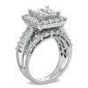 Zales 3 Ct. T.W. Quad Princess-Cut Diamond Engagement Ring In 14K White Gold Rings