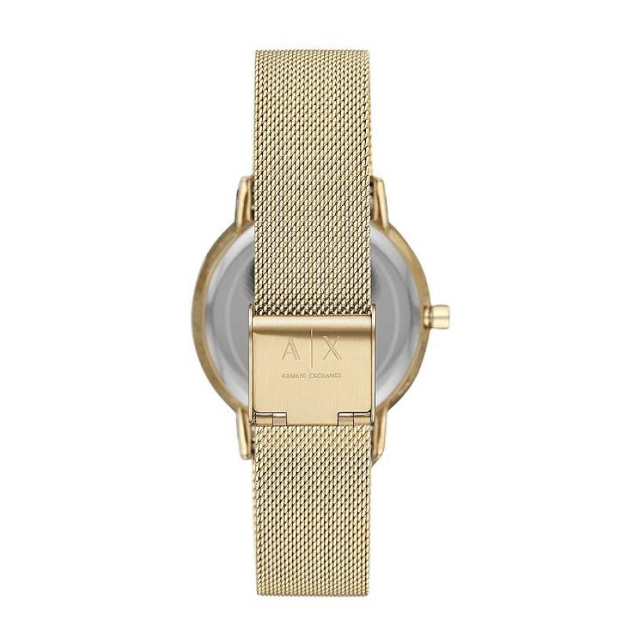 Armani Women'S Armani Exchange Watch With Gold-Tone Dial (Model: Ax5536) Watches