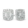 Zales 1/10 Ct. T.W. Diamond Cushion Frame Stud Earrings In Sterling Silver Earrings