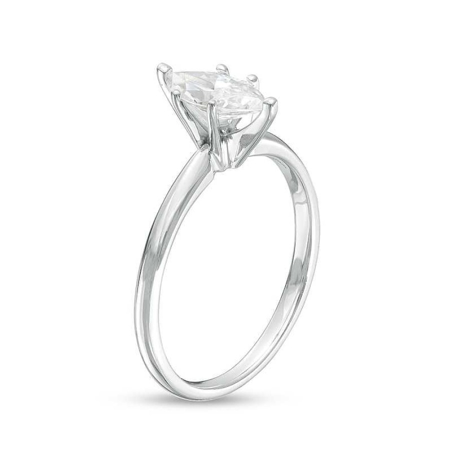 Zales 1 Ct. Certified Marquise Lab-Created Diamond Solitaire Engagement Ring In 14K White Gold (F/Vs2) Rings