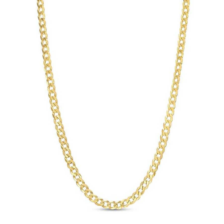 Zales 2.0Mm Curb Chain Necklace In Solid 14K Gold - 20" Necklaces