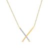 Zales 1/10 Ct. T.W. Diamond "X" Necklace In 10K Gold Necklaces