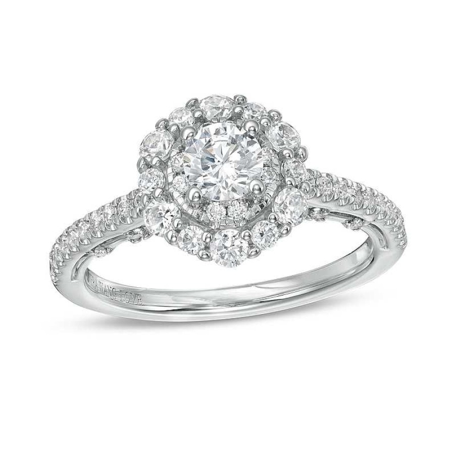 Zales Vera Wang Love Collection 1 Ct. T.W. Diamond Frame Engagement Ring In 14K White Gold Rings