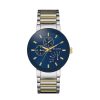 Bulova Men'S Bulova Classic Two-Tone Watch With Blue Dial (Model: 98C123) Watches