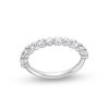 Zales 3/4 Ct. T.W. Princess-Cut And Round Diamond Alternating Anniversary Band In 14K White Gold Rings