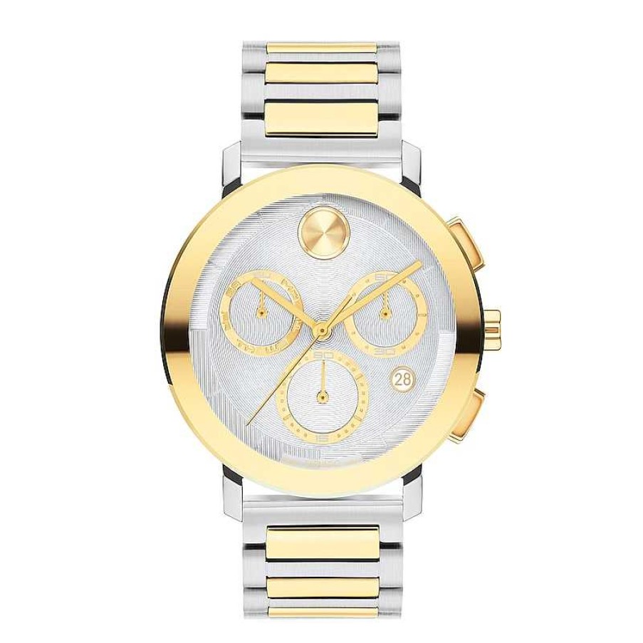 Movado Bold Men'S' Movado Bold® Evolution Two-Tone Ip Chronograph Watch With Silver-Tone Dial (Model: 3601100) Watches