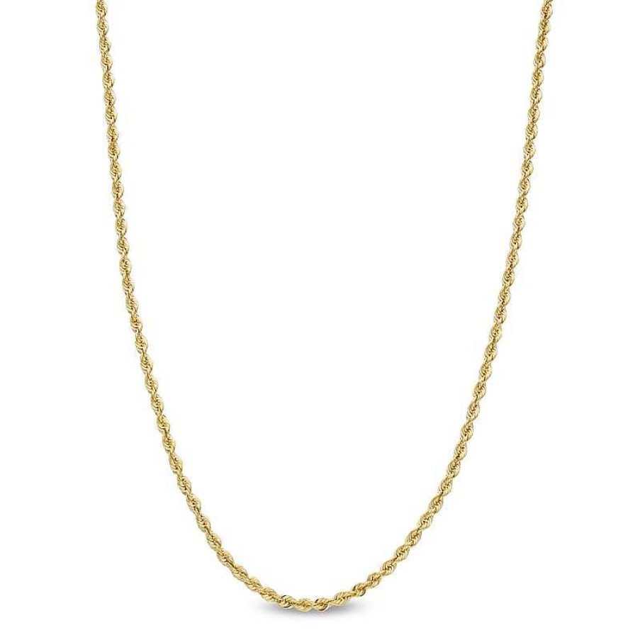 Zales 1.8Mm Rope Chain Necklace In Hollow 14K Gold - 18" Necklaces