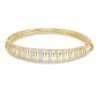 Zales 1/2 Ct. T.W. Diamond Striped Bangle In 10K Gold Bracelets