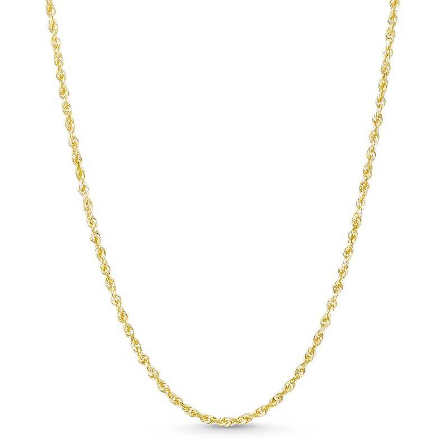 Zales 2.4Mm Rope Chain Necklace In Solid 14K Gold - 20" Necklaces