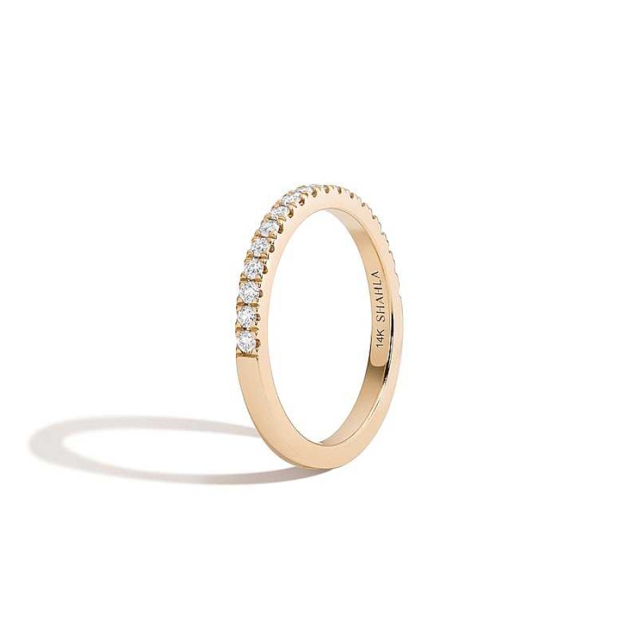 Zales Zales X Shahla 1/4 Ct. Certified Lab-Created Diamond Zaha Pav Band In 14K Gold (F/Vs2) Rings