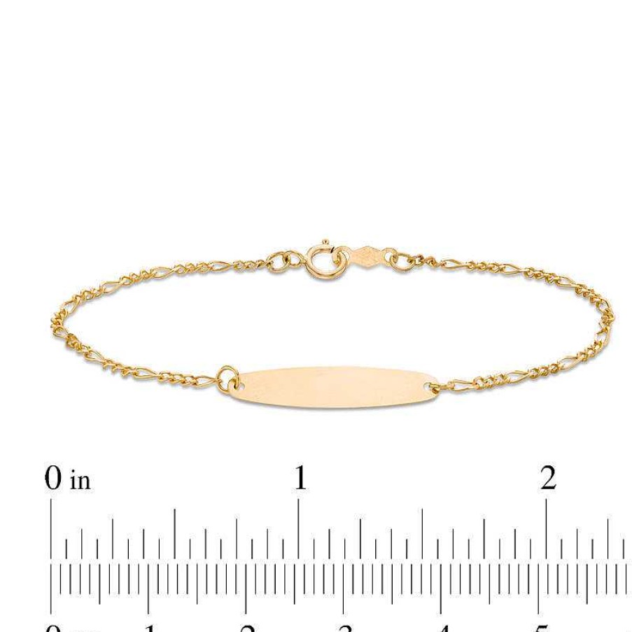 Zales Child'S Oval Id Bracelet In 14K Gold - 6" Bracelets