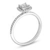 Zales 1/2 Ct. T.W. Princess-Cut Diamond Frame Engagement Ring In 14K White Gold Rings