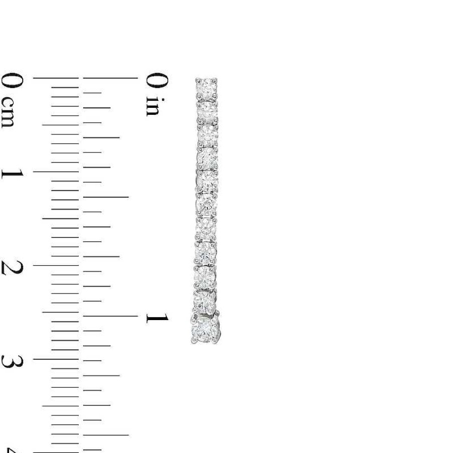 Zales 1 Ct. T.W. Journey Certified Lab-Created Diamond Drop Earrings In 10K White Gold (I/I1) Earrings