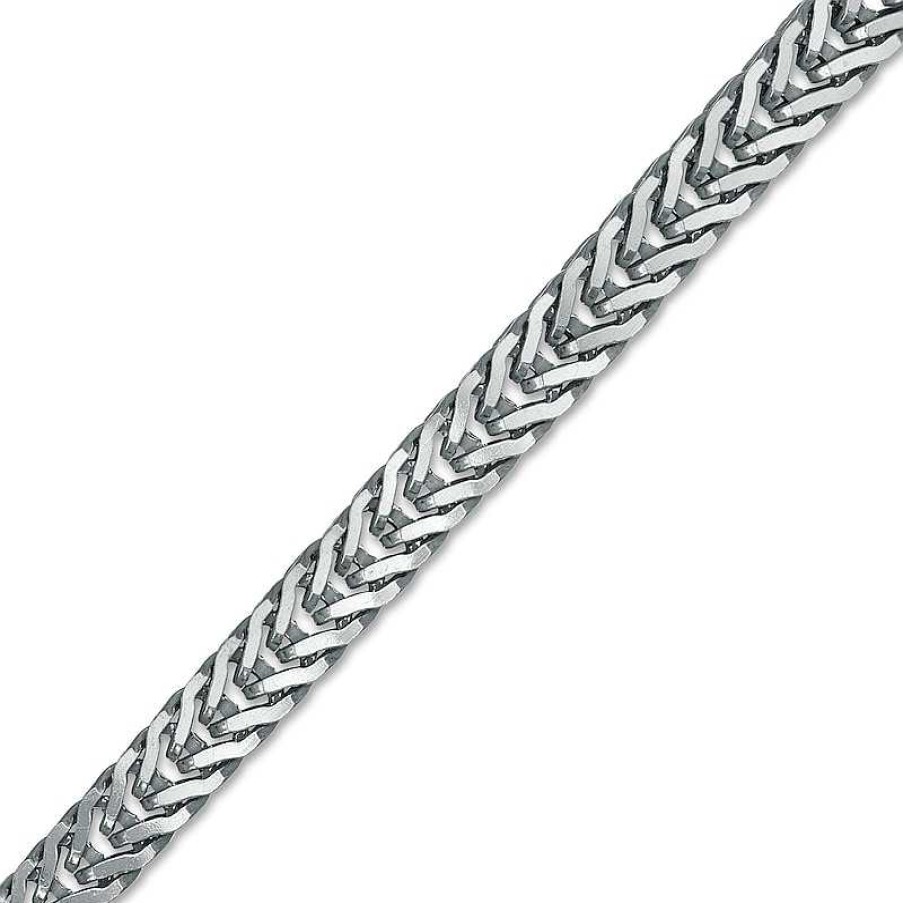 Zales Vera Wang Men 6.0Mm Foxtail Chain Bracelet In Sterling Silver - 8.25" Bracelets