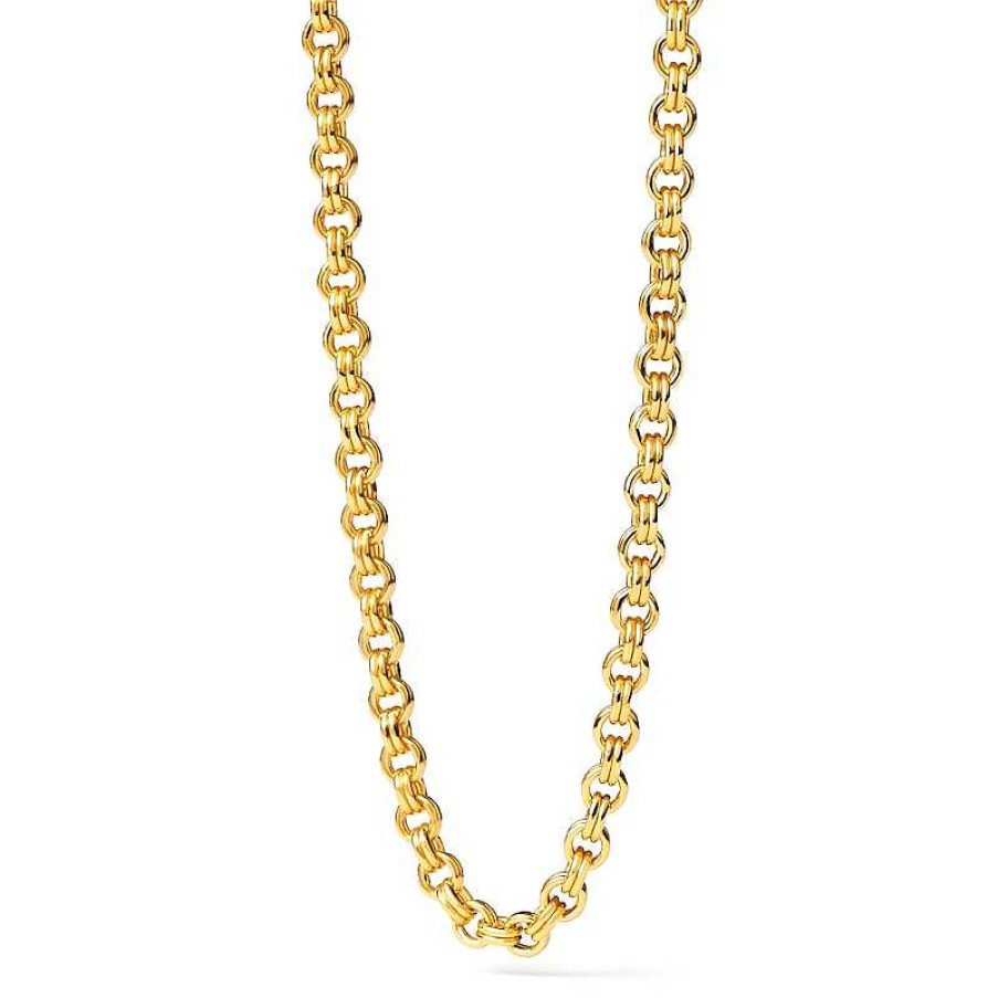 Zales Pdpaola At Zales 4.0Mm Rolo Chain Necklace In Solid Sterling Silver With 18K Gold Plate 19.69" Necklaces