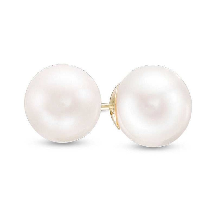 Zales Imperial® 9.0-9.5Mm Cultured Freshwater Pearl Stud Earrings In 14K Gold Earrings