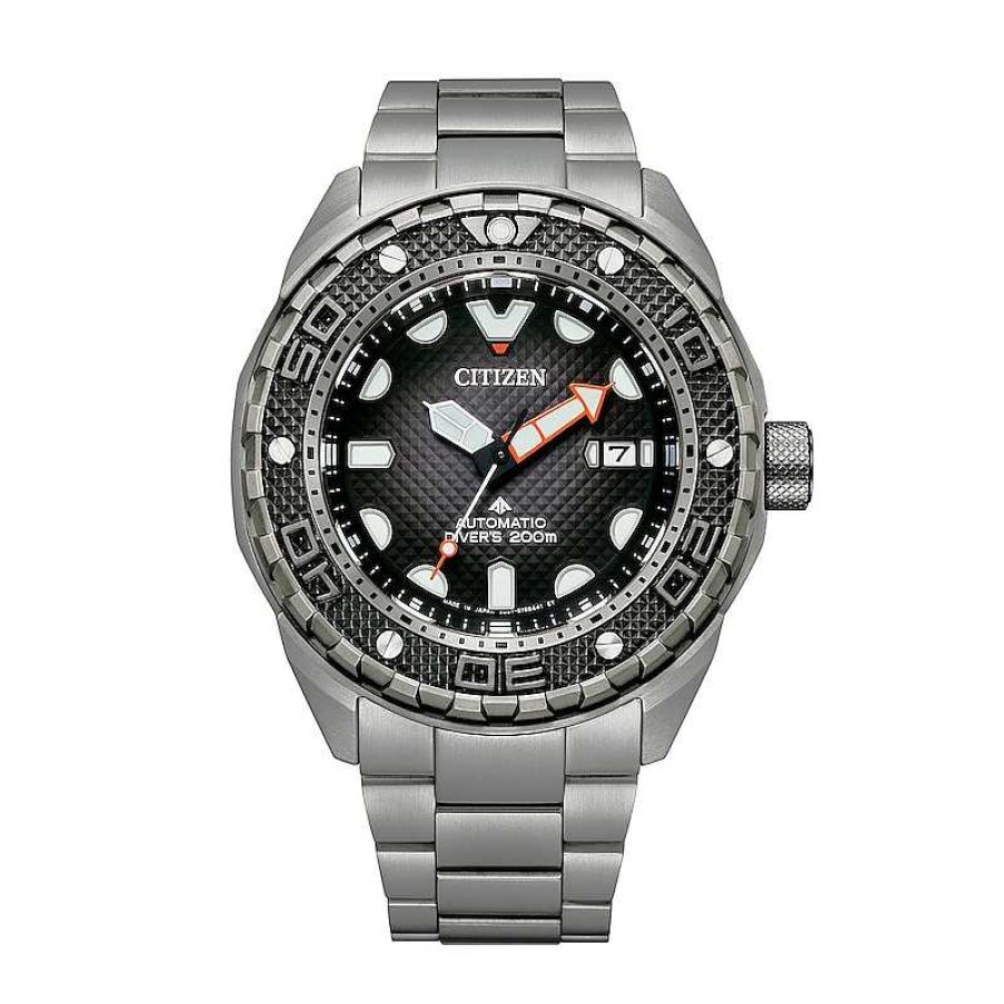 Citizen Men'S Citizen Promaster Diver Super Titanium Automatic Watch With Black Dial (Model: Nb6004-83E) Watches