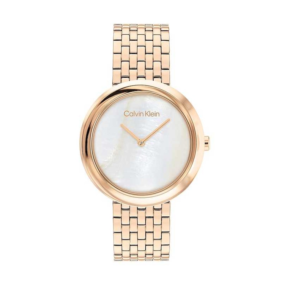 Calvin Klein Ladies' Calvin Klein Rose-Tone Ip Watch With Mother-Of-Pearl Dial (Model: 25200322) Watches