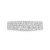 Zales 1-1/2 Ct. T.W. Certified Lab-Created Diamond Double Row Anniversary Band In 14K White Gold (F/Vs2) Rings