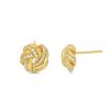 Zales 1/10 Ct. T.W. Diamond Love Knot Stud Earrings In 10K Gold Earrings