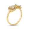 Zales 1/2 Ct. T.W. Diamond Oval-And Pear-Framed Ring In 10K Gold Rings