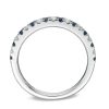 Zales Vera Wang Love Collection 1/8 Ct. T.W. Diamond And Blue Sapphire Band In 14K White Gold Rings