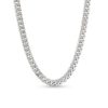 Zales 7.2Mm Diamond-Cut Cuban Curb Chain Necklace In Solid Sterling Silver - 22" Necklaces