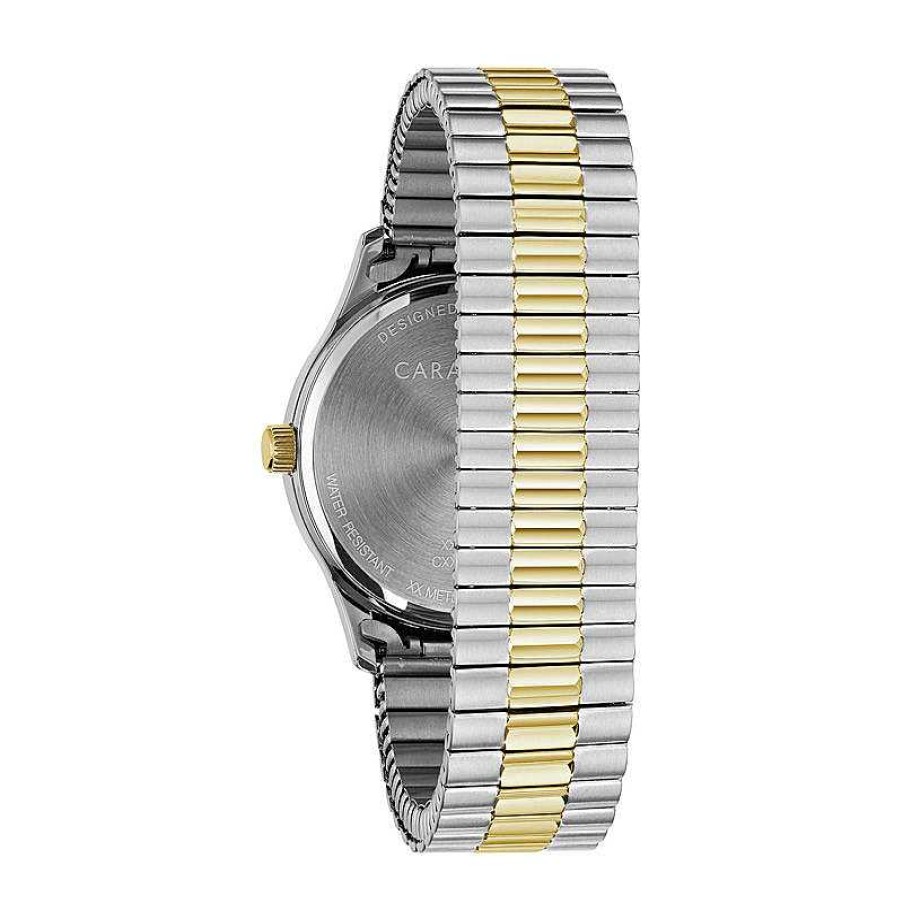 CARAVELLE Men'S Caravelle By Bulova Two-Tone Expansion Watch With White Dial (Model: 45B147) Watches