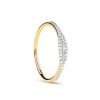 Zales Pdpaola At Zales 1/6 Ct. T.W. Lab-Created Diamond Elongated Evil Eye Ring In 18K Gold - Size 7 Rings