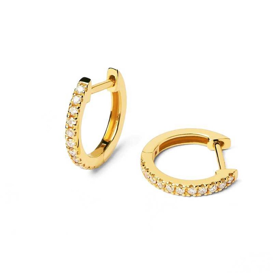 Zales Pdpaola At Zales 1/5 Ct. T.W. Lab-Created Diamond Huggie Hoop Earrings In 18K Gold Earrings