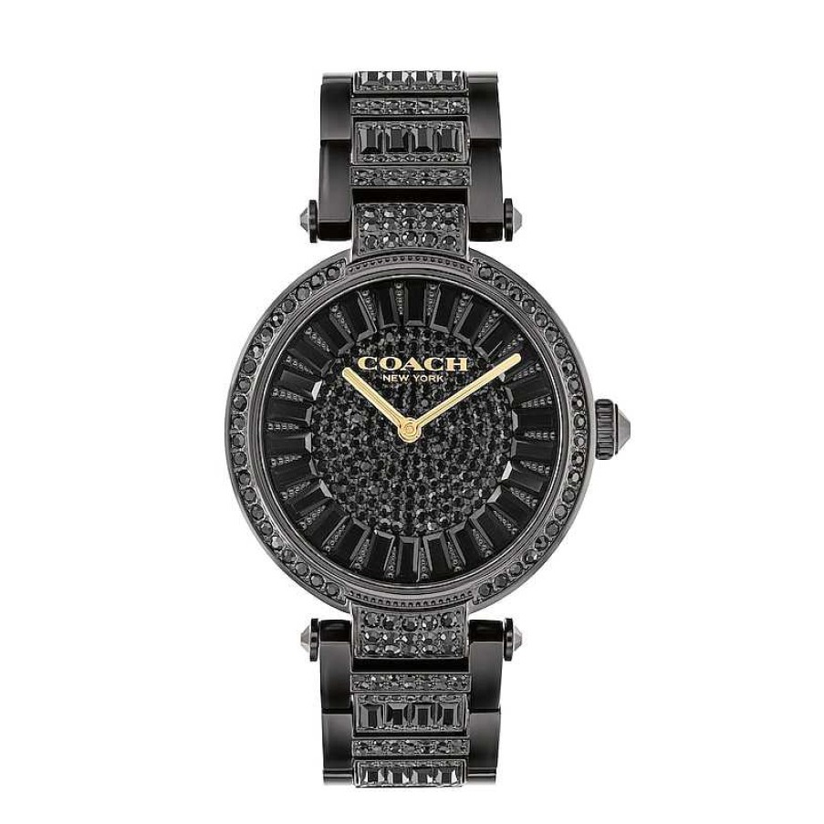 Coach Ladies' Coach Cary Crystal Accent Black Ip Watch With Black Dial (Model: 14504269) Watches