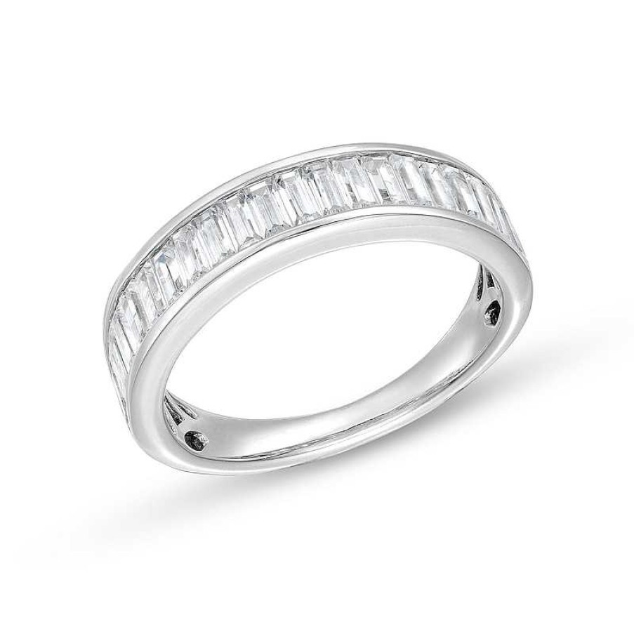 Zales 1 Ct. T.W. Certified Baguette-Cut Lab-Created Diamond Band In 14K White Gold (F/Vs2) Rings