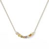 Zales Pdpaola At Zales Multi-Color Cubic Zirconia Curved Bar Necklace In Sterling Silver With 18K Gold Plate - 19.5" Necklaces