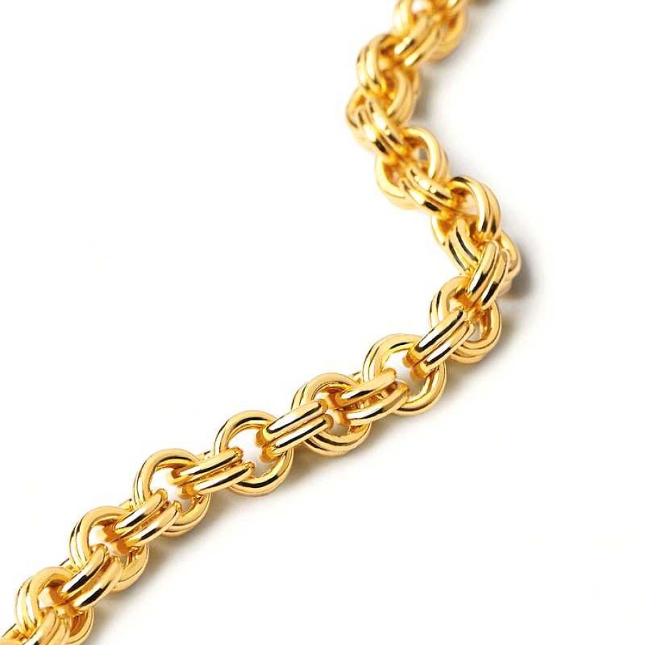 Zales Pdpaola At Zales 4.0Mm Rolo Chain Bracelet In Solid Sterling Silver With 18K Gold Plate 7.68" Bracelets