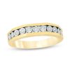 Zales 3/8 Ct. T.W. Diamond Square Frame Wedding Ensemble In 10K Gold - Size 7 And 10 Rings