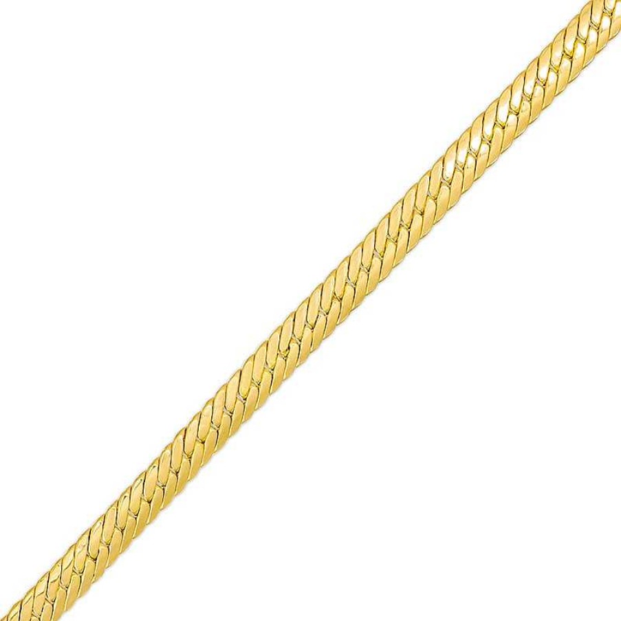 Zales 5.0Mm Cuban Snake Chain Bracelet In Hollow 10K Gold - 7.5" Bracelets