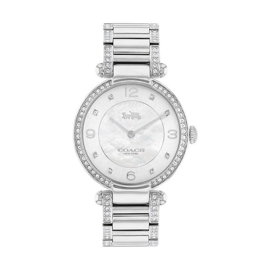 Coach Ladies' Coach Cary Crystal Accent Watch With Mother-Of-Pearl Dial (Model: 14503830) Watches