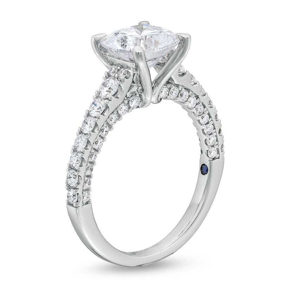 Zales True Lab-Created Diamonds By Vera Wang Love 2-3/4 Ct. T.W. Cushion-Cut Diamond Engagement Ring In 14K White Gold (F/Vs2) Rings