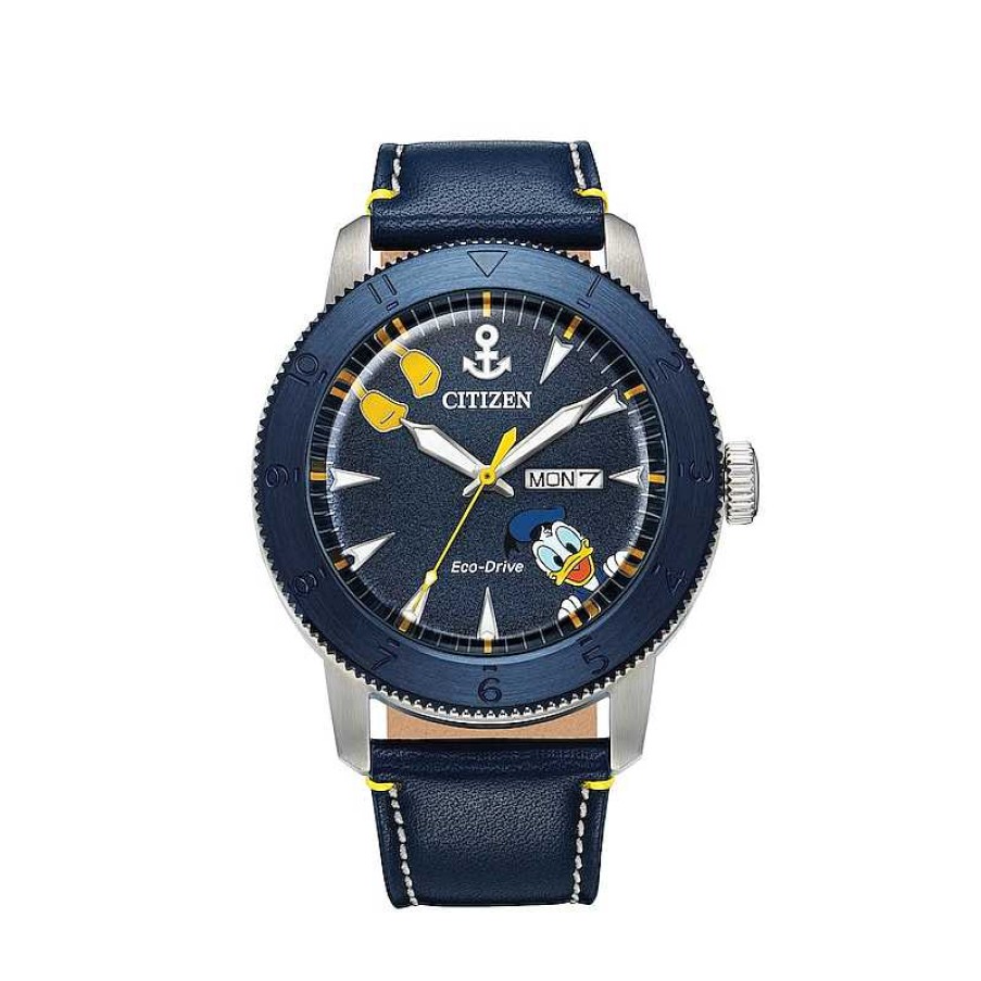 Citizen Citizen Eco-Drive® Donald Duck Strap Watch With Blue Dial (Model: Aw0075-06W) Watches