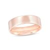 Zales Men'S 6.0Mm Engravable Flat Anniversary Band In 14K Rose Gold (1 Line) Rings