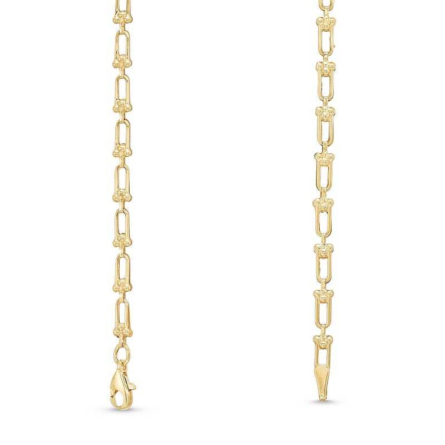 Zales Stirrup Link Necklace In Hollow 10K Gold - 18" Necklaces