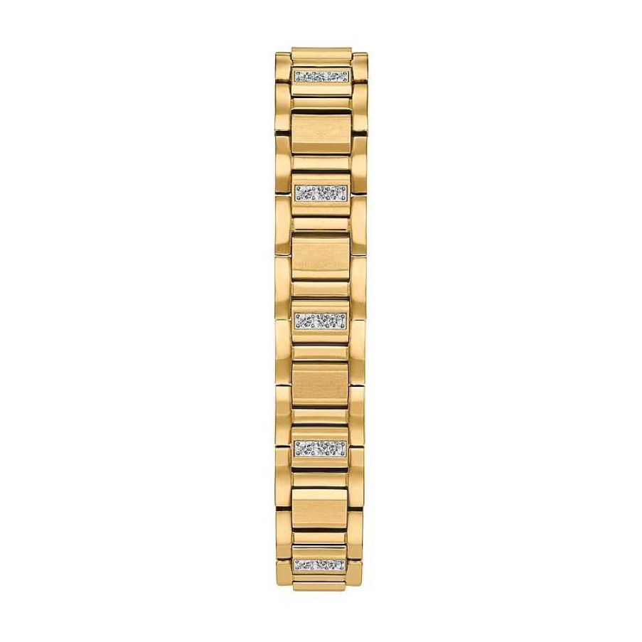 Citizen Men'S Citizen Eco-Drive® Crystal Accent Gold-Tone Watch And Link Chain Bracelet Box Set (Model: Ca0752-66P) Watches