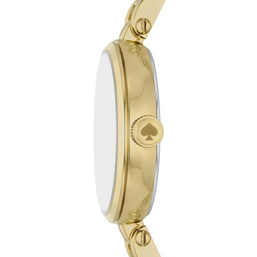 Kate Spade Ladies' Kate Spade Holland Gold-Tone Ip Martini Bracelet Watch With Black Dial (Model: Ksw1806) Watches