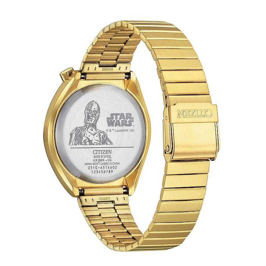 Citizen Men'S Citizen Eco-Drive® Star Wars Tsuno C-3Po Gold-Tone Chronograph Watch (Model: An3662-51W) Watches