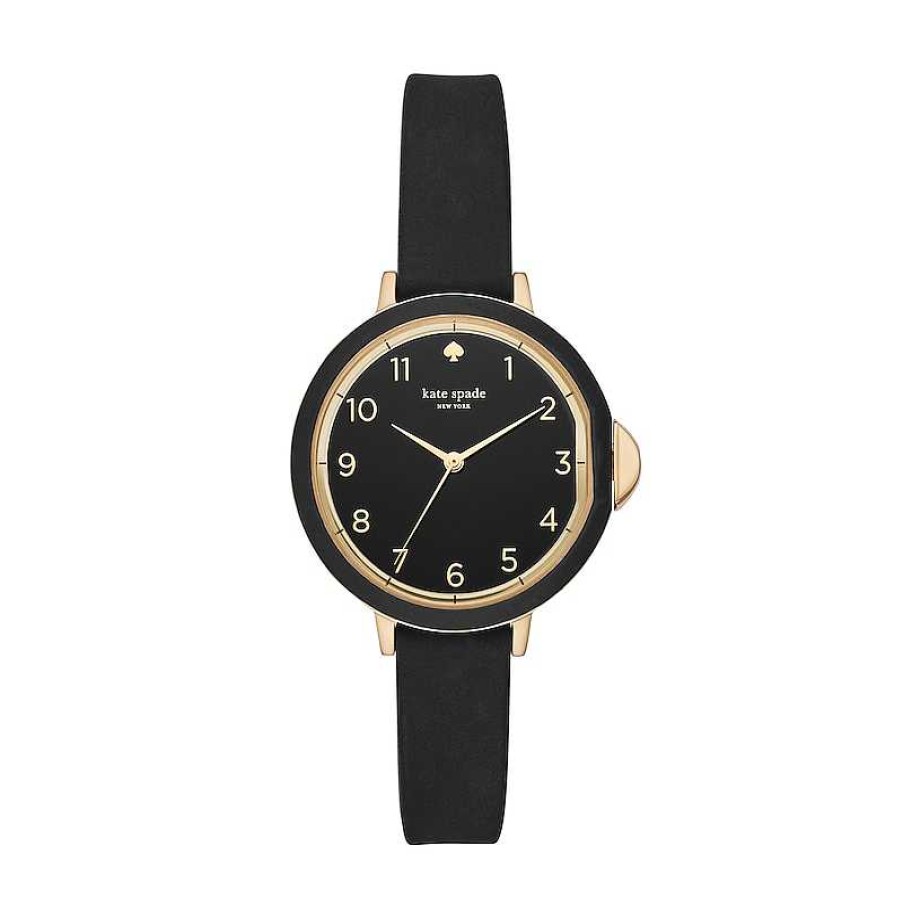 Kate Spade Ladies' Kate Spade Park Row Gold-Tone Strap Watch With Black Dial (Model: Ksw1352) Watches