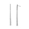 Zales 1 Ct. T.W. Journey Diamond Drop Earrings In 10K White Gold Earrings