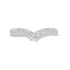 Zales 1/3 Ct. T.W. Diamond Double Row Crossover Contour Anniversary Band In 14K White Gold Rings