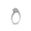 Zales Vera Wang Love Collection 3/4 Ct. T.W. Oval Diamond Double Frame Engagement Ring In 14K White Gold (I/Si2) Rings